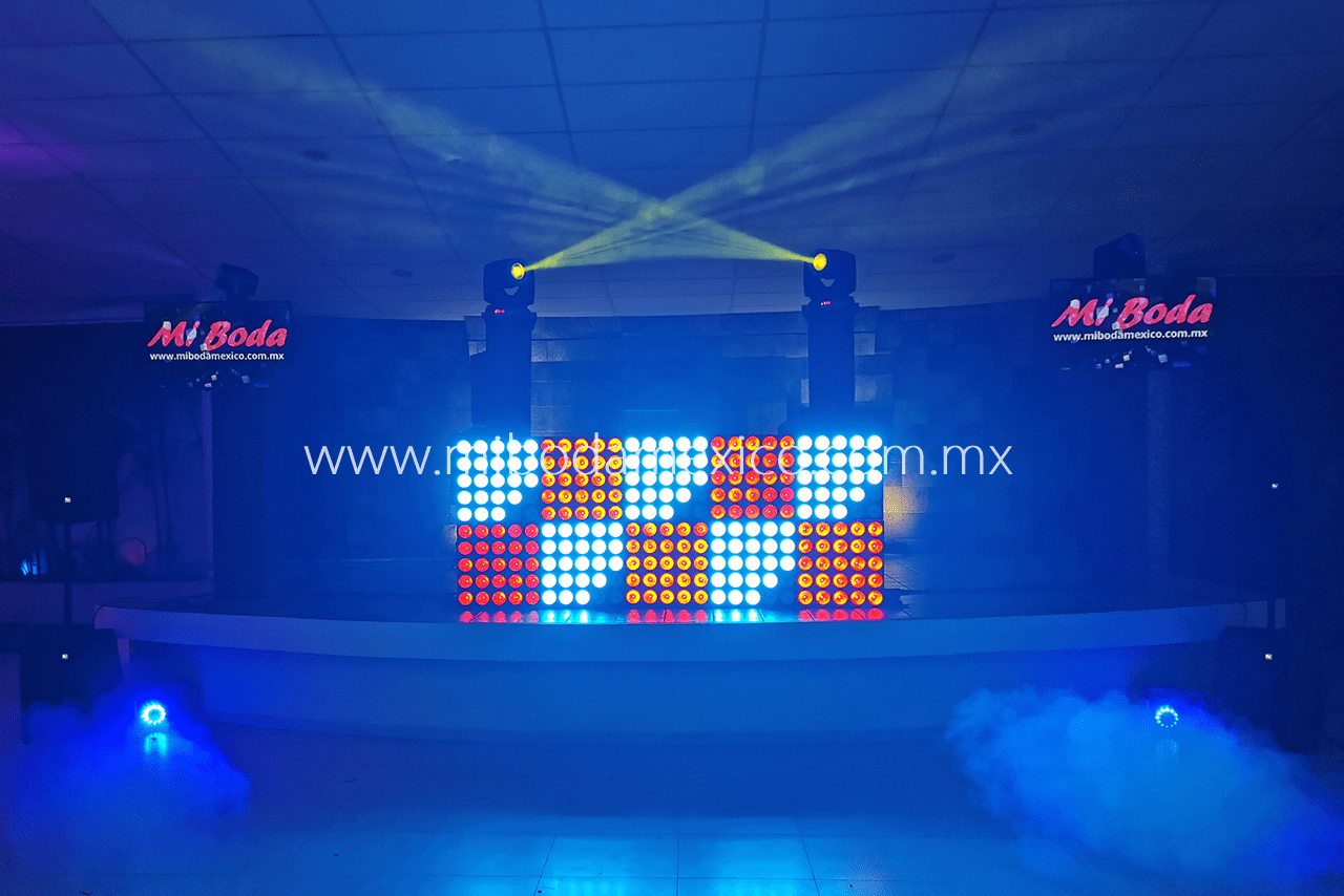 Cabina Matrix LED digital para bodas en CDMX